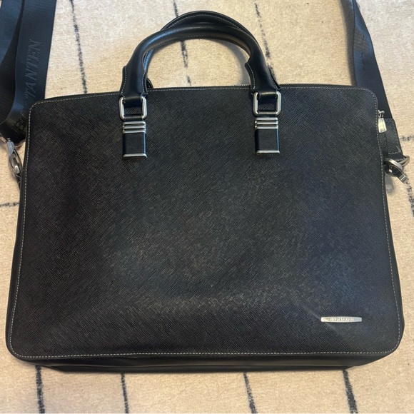 BOSTANTEN Black Men's Leather Bag - Picture 1 of 4